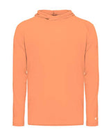 Badger 2905 Youth Tri-Blend Surplice Hooded Long Sleeve T-Shirt #color_Peach
