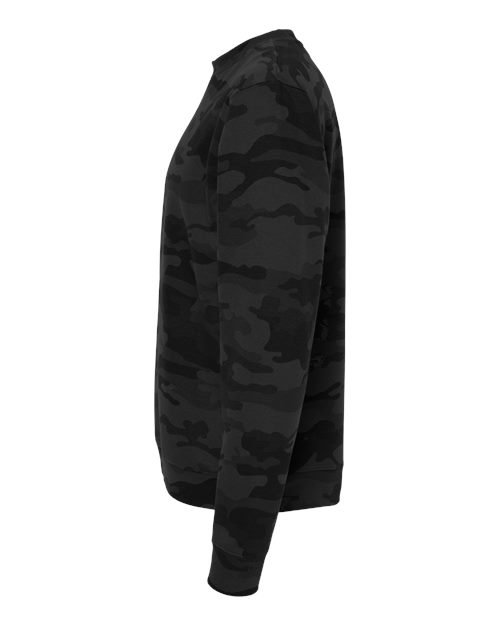 Independent Trading Co. SS3000 Midweight Crewneck Sweatshirt #color_Black Camo