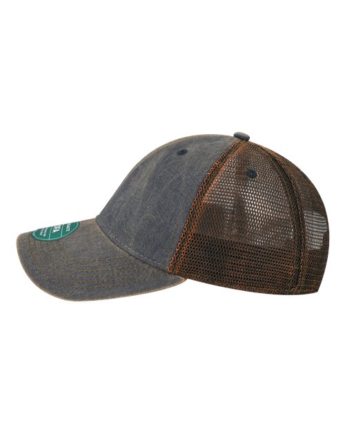 LEGACY OFA Old Favorite Trucker Cap #color_Navy/ Brown