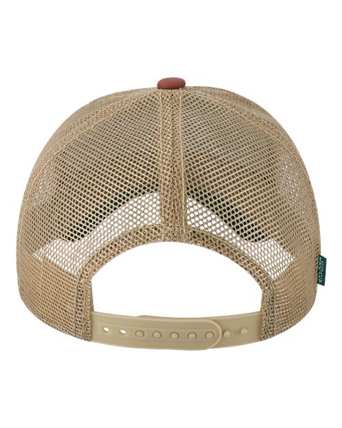 LEGACY OFAFP Old Favorite Five-Panel Trucker Cap #color_Mt Sunset/ Maroon/ Khaki