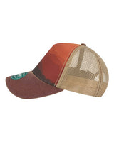 LEGACY OFAFP Old Favorite Five-Panel Trucker Cap #color_Mt Sunset/ Maroon/ Khaki