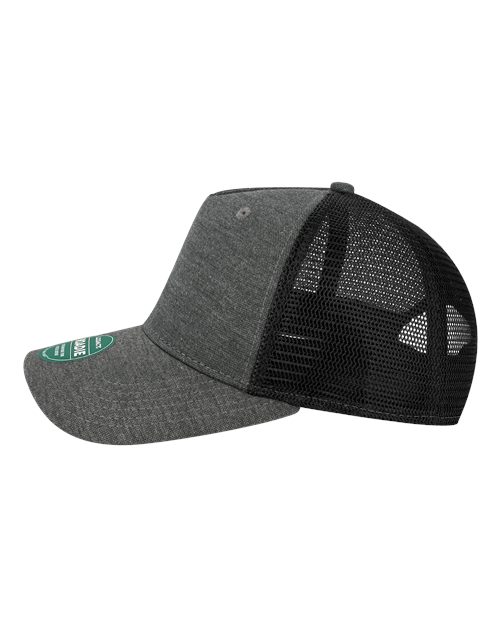 LEGACY ROADIE Five-Panel Trucker Cap #color_Black/ Black