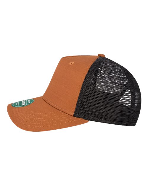 LEGACY ROADIE Five-Panel Trucker Cap #color_Copper Slub/ Black