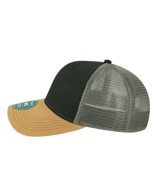 LEGACY MPS Mid-Pro Snapback Trucker Cap #color_Black/ Caramel/ Dark Grey