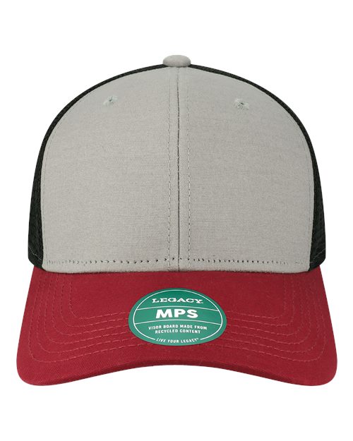 LEGACY MPS Mid-Pro Snapback Trucker Cap #color_Grey/ Burgundy/ Black