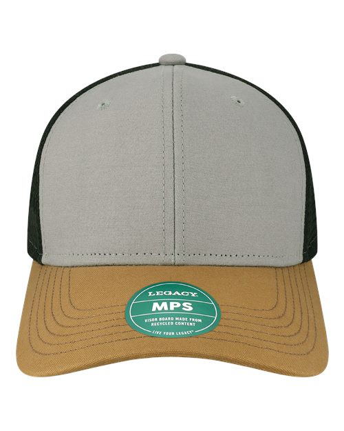 LEGACY MPS Mid-Pro Snapback Trucker Cap #color_Grey/ Caramel/ Black