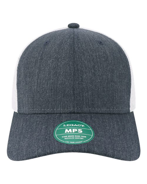 LEGACY MPS Mid-Pro Snapback Trucker Cap #color_Melange Navy/ White