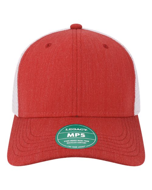 LEGACY MPS Mid-Pro Snapback Trucker Cap #color_Melange Scarlet/ White