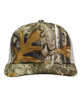 The Game GB452C Everyday Camo Trucker Cap #color_Realtree Edge/ Stone