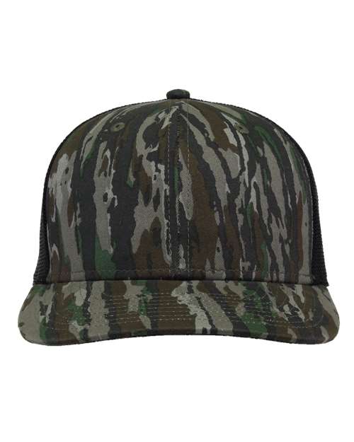 The Game GB452C Everyday Camo Trucker Cap #color_Realtree Original/ Black
