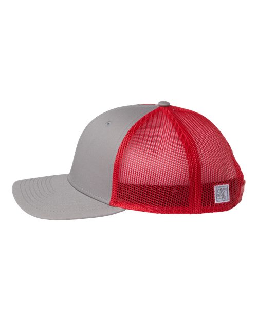 The Game GB452E Everyday Trucker Cap #color_Grey/ Red