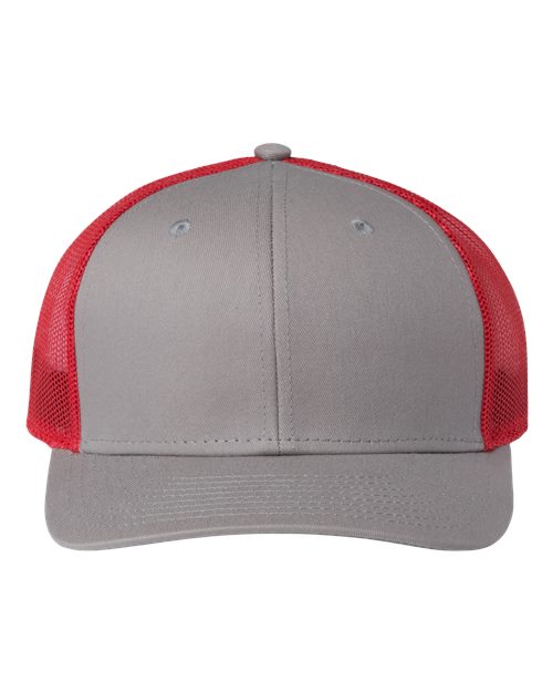 The Game GB452E Everyday Trucker Cap #color_Grey/ Red