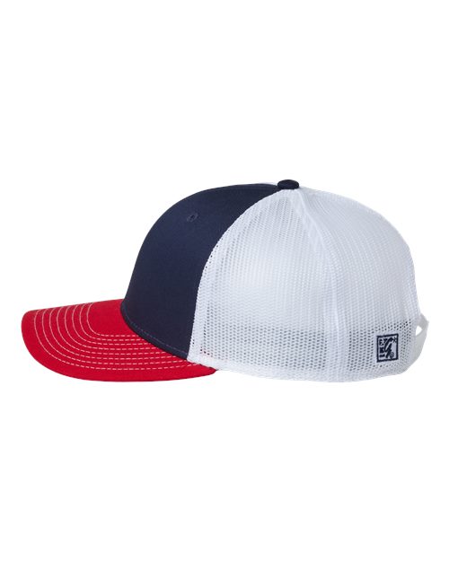 The Game GB452E Everyday Trucker Cap #color_Navy/ Red/ White