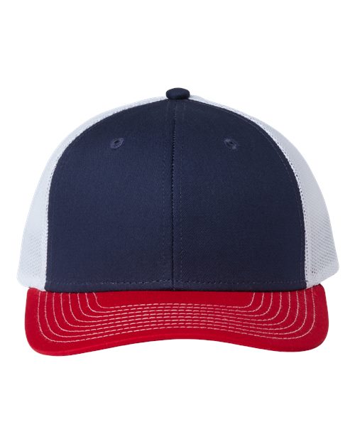 The Game GB452E Everyday Trucker Cap #color_Navy/ Red/ White