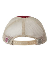 The Game GB880 Soft Trucker Cap #color_Cardinal/ Khaki