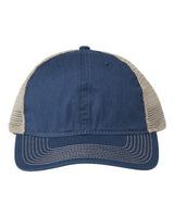 The Game GB880 Soft Trucker Cap #color_Vintage Blue/ Khaki