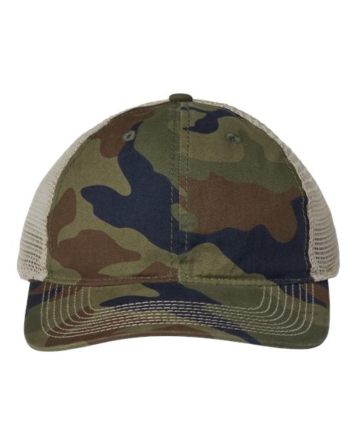 The Game GB880 Soft Trucker Cap #color_Woodland/ Khaki