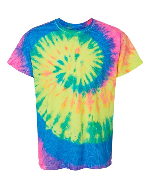 Tie-Dye CD100Y Youth 5.4 oz. 100% Cotton T-Shirt #color_NEON RAINBOW