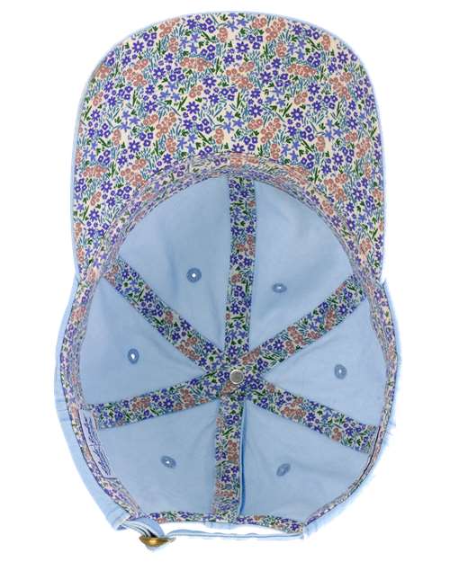 Infinity Her CASSIE Women's Pigment-Dyed with Fashion Undervisor Cap #color_Cashmere Blue/ Floral