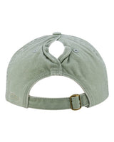 Infinity Her CASSIE Women's Pigment-Dyed with Fashion Undervisor Cap #color_Sage/ Polka Dots