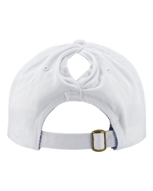 Infinity Her CASSIE Women's Pigment-Dyed with Fashion Undervisor Cap #color_White/ Floral