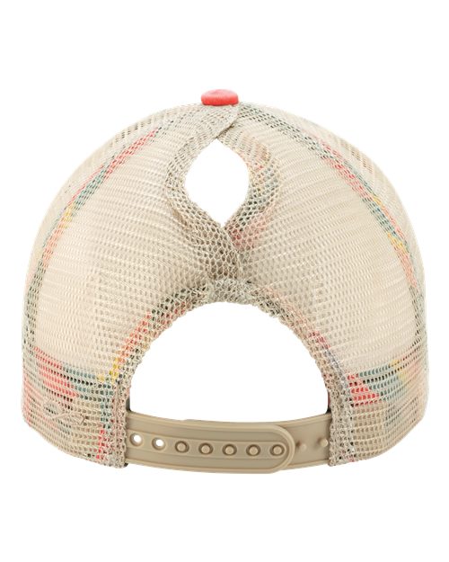 Infinity Her TESS Women's Washed Mesh-Back Cap #color_Sherbet/ Stripes