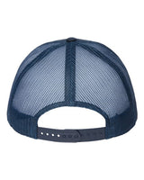 Atlantis Headwear ZION Sustainable Five-Panel Trucker Cap #color_Navy/ Navy
