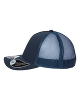 Atlantis Headwear ZION Sustainable Five-Panel Trucker Cap #color_Navy/ Navy