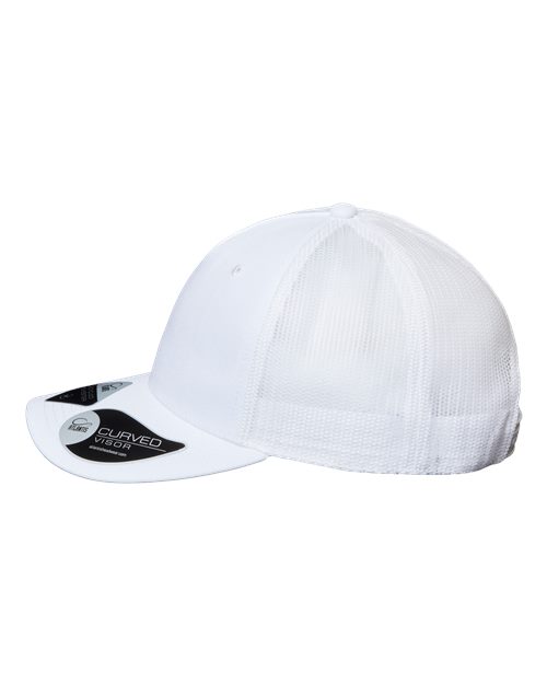 Atlantis Headwear ZION Sustainable Five-Panel Trucker Cap #color_White/ White