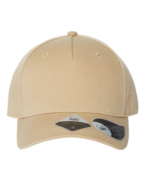 Atlantis Headwear FIJI Sustainable Five-Panel Cap #color_Khaki