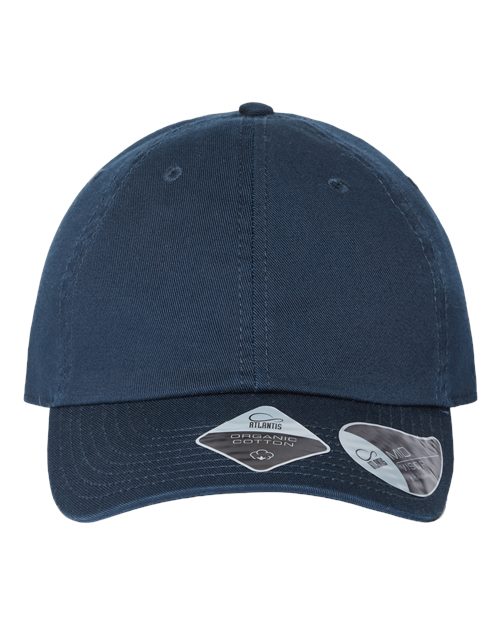 Atlantis Headwear FRASER Sustainable Dad Hat #color_Navy