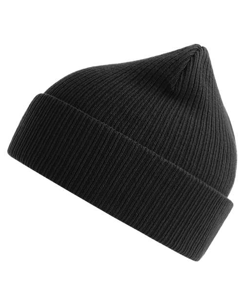 Atlantis Headwear NELSON Sustainable Cuffed Beanie #color_Black