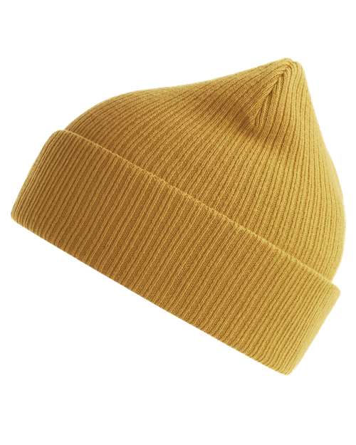 Atlantis Headwear NELSON Sustainable Cuffed Beanie #color_Mustard Yellow