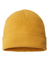 Atlantis Headwear NELSON Sustainable Cuffed Beanie #color_Mustard Yellow