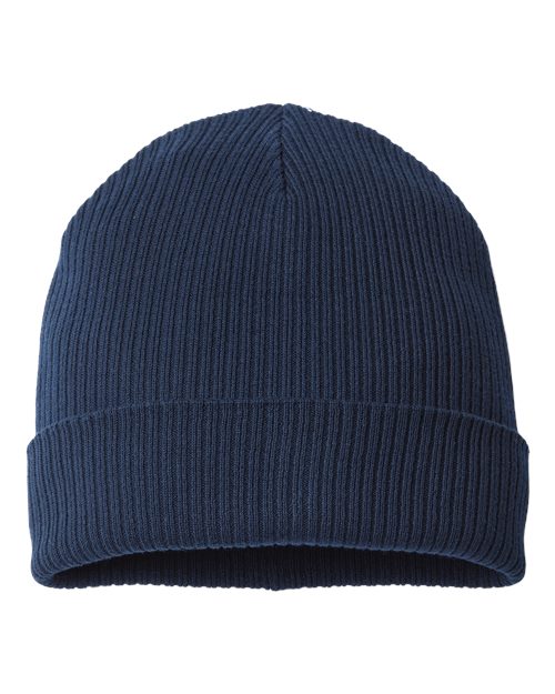 Atlantis Headwear NELSON Sustainable Cuffed Beanie #color_Navy