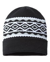 CAP AMERICA RKD12 USA- Made Diamond Cuffed Beanie #color_Black/ Silver