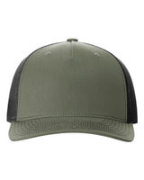 Richardson 112FP Five-Panel Trucker Cap #color_Loden Green/ Black