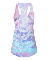 Colortone 3400 Women's Tie-Dyed Racerback Tank Top #color_Cotton Candy