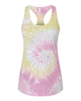 Colortone 3400 Women's Tie-Dyed Racerback Tank Top #color_Desert Rose