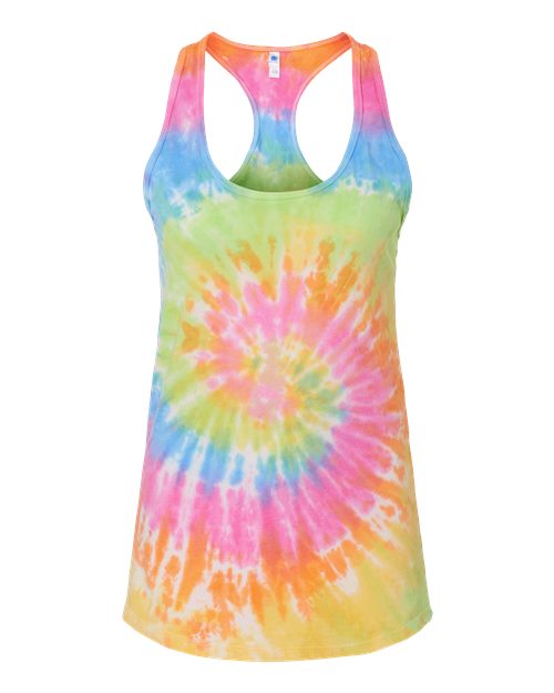 Colortone 3400 Women's Tie-Dyed Racerback Tank Top #color_Eternity