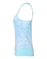 Colortone 3400 Women's Tie-Dyed Racerback Tank Top #color_Lagoon