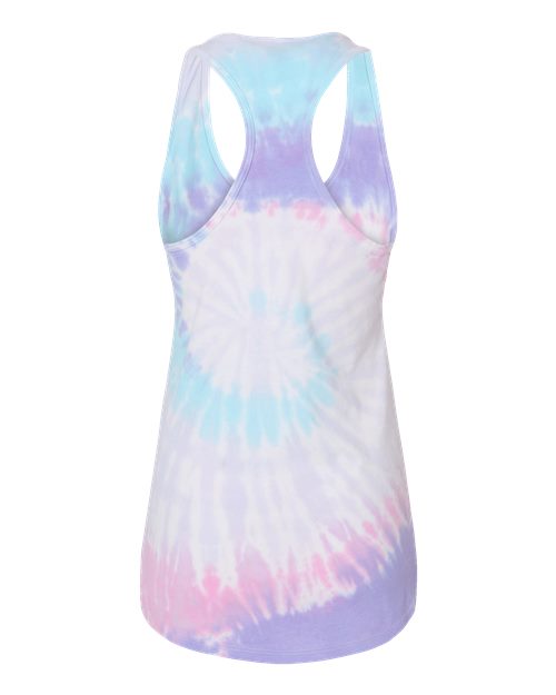 Colortone 3400 Women's Tie-Dyed Racerback Tank Top #color_Unicorn