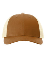 Richardson 115 Low Pro Trucker Cap #color_Carmel/ Birch