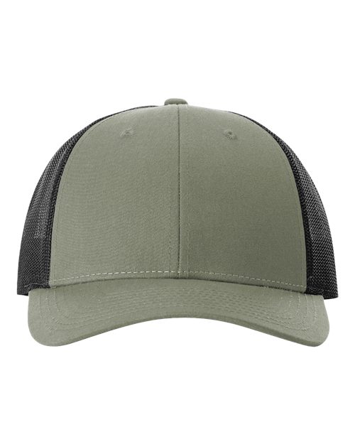 Richardson 115 Low Pro Trucker Cap #color_Loden Green/ Black