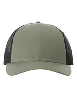 Richardson 115 Low Pro Trucker Cap #color_Loden Green/ Black