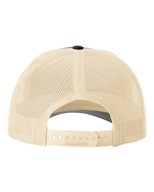 Richardson 115 Low Pro Trucker Cap #color_Navy/ Khaki