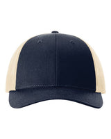 Richardson 115 Low Pro Trucker Cap #color_Navy/ Khaki
