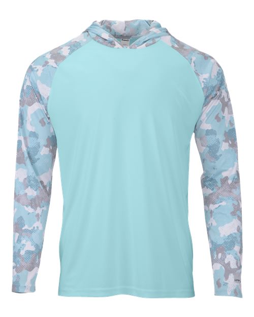 Paragon 240P Tortuga Extreme Performance Hooded T-Shirt #color_Aqua Blue