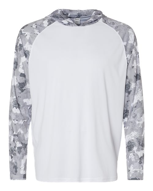 Paragon 240P Tortuga Extreme Performance Hooded T-Shirt #color_White/ Aluminum Camo
