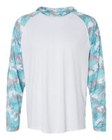Paragon 240P Tortuga Extreme Performance Hooded T-Shirt #color_White/ Aqua Camo